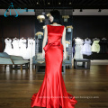 Pleat Beading Pearls Sequined Red Sexy Mermaid Evening Dress